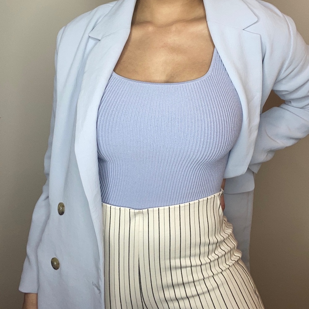 Aritzia Wilfred Cherrelle Blazer in Pearl Grey